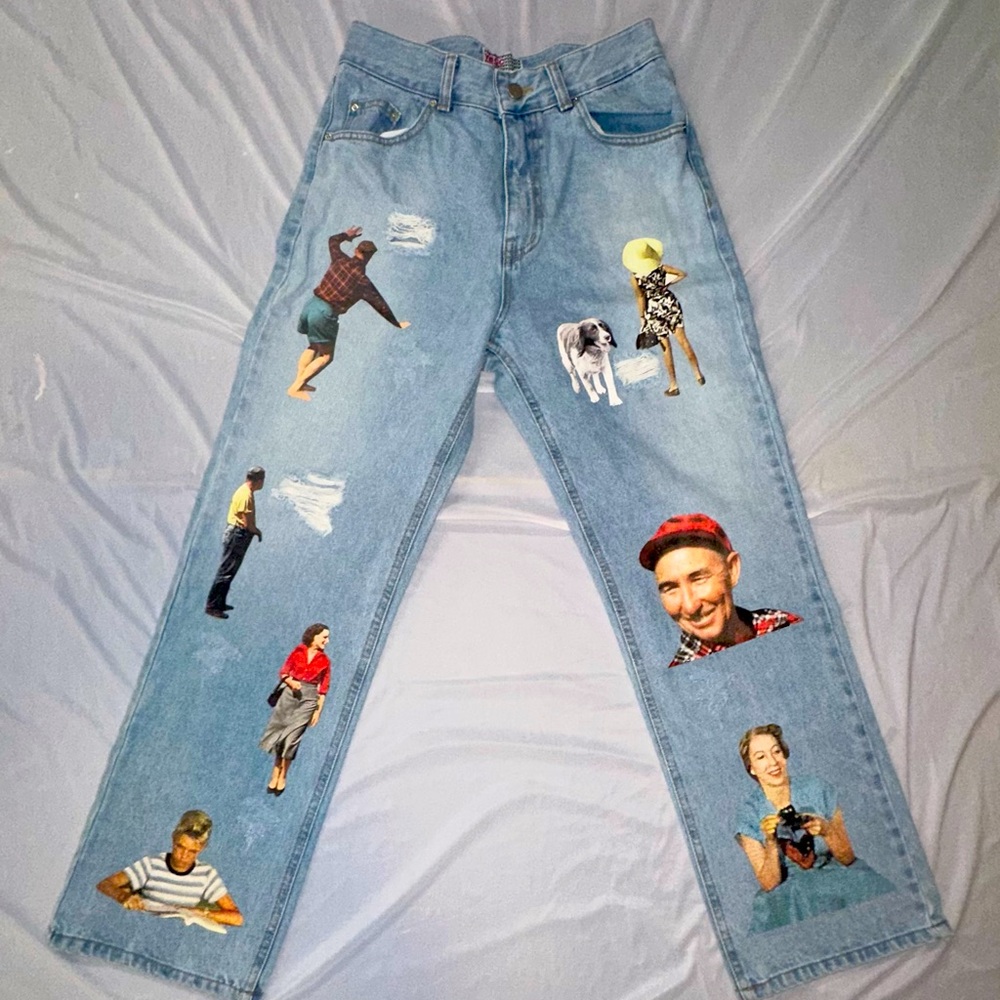 Youthbath Culture Club • Graphic Denim Pants • YBCC • Korean Fashion